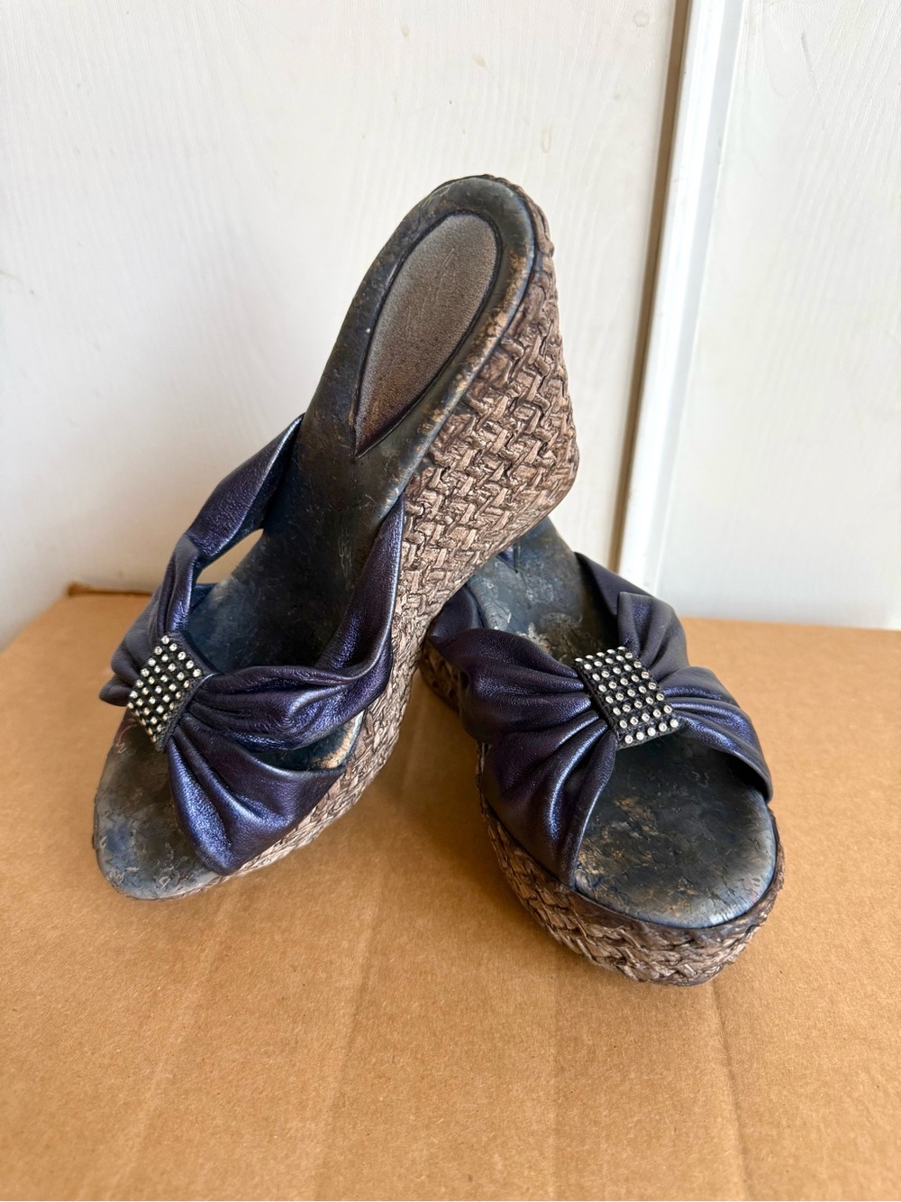 Sexy midnight blue wedges